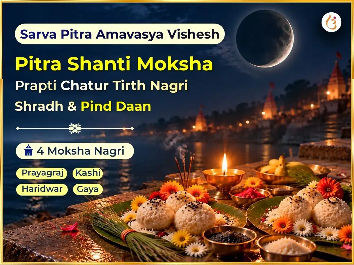 Sarva Pitra Amawsya Vishesh Pitra Shanti Moksha Prapti Chatur Tirth Nagri Shradh & Pind Daan puja image 1