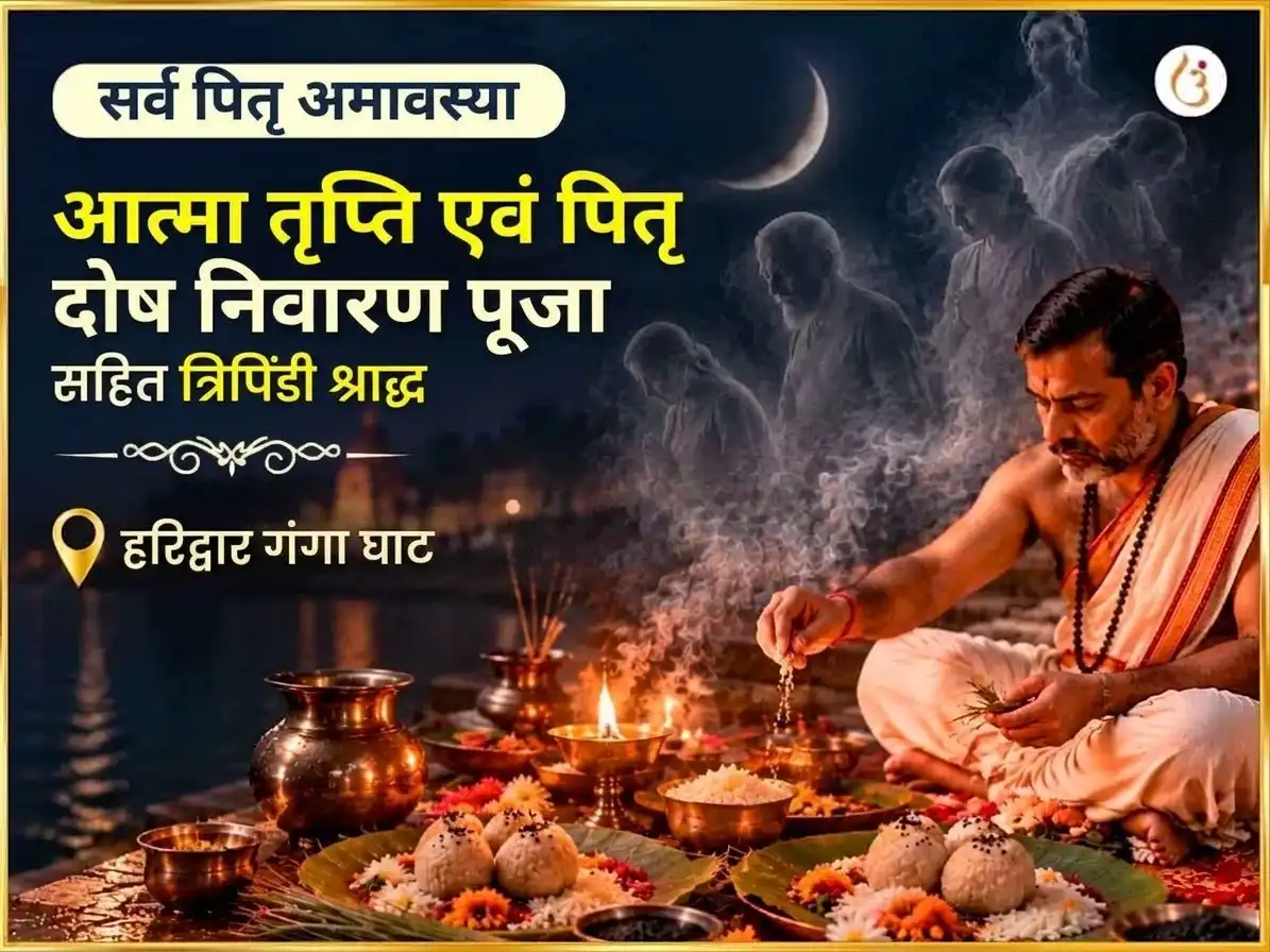 सर्व पितृ अमावस्या विशेष आत्म तृप्ति एवं पितृ दोष निवारण पूजा सहित त्रिपिंडी श्राद्ध puja image 1
