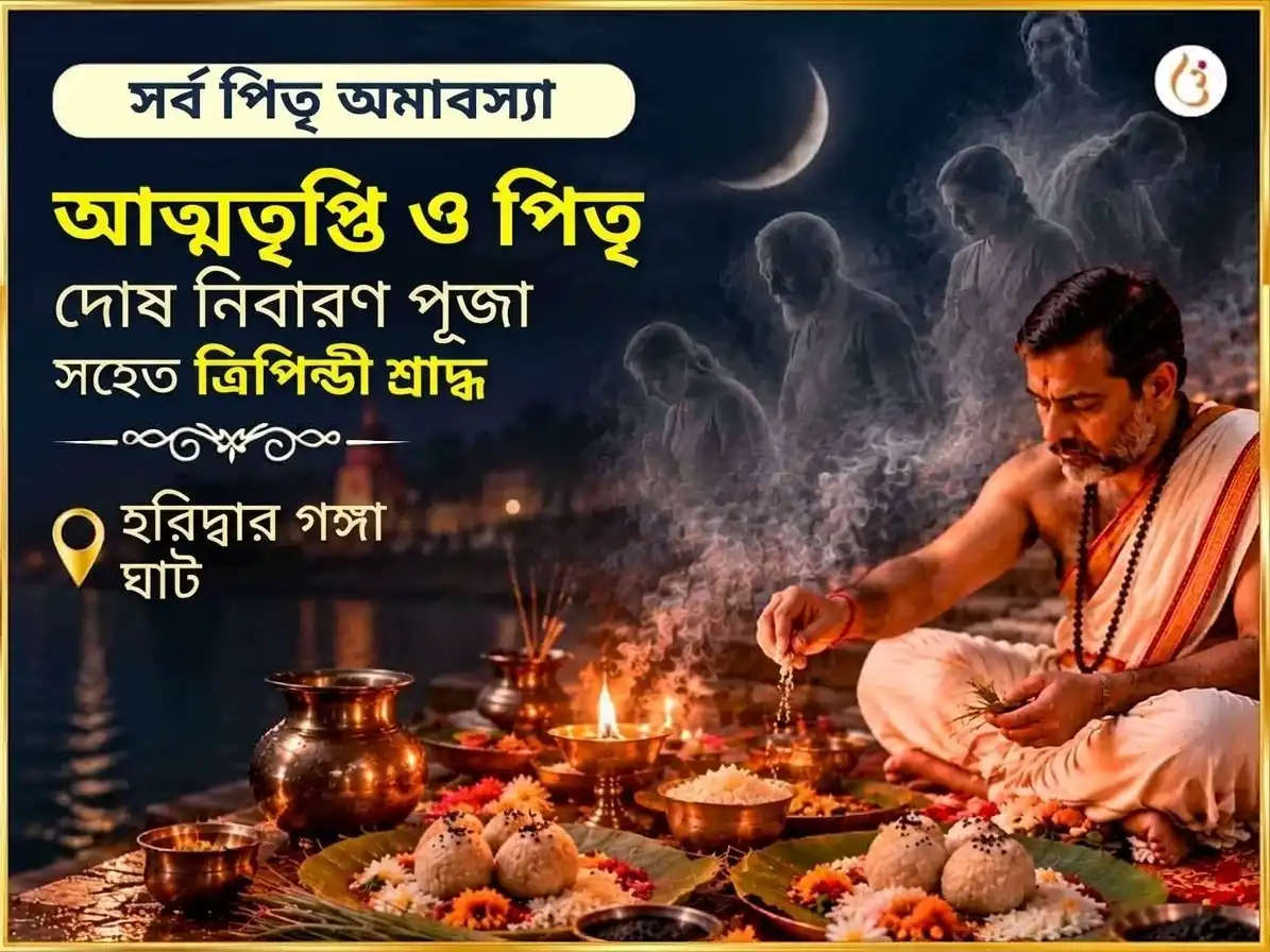 সর্ব পিতৃ অমাবস্যা বিশেষ আত্ম তৃপ্তি ও পিতৃ দোষ নিবারণ পূজা সহিত ত্রিপিন্ডী শ্রাদ্ধ puja image 1