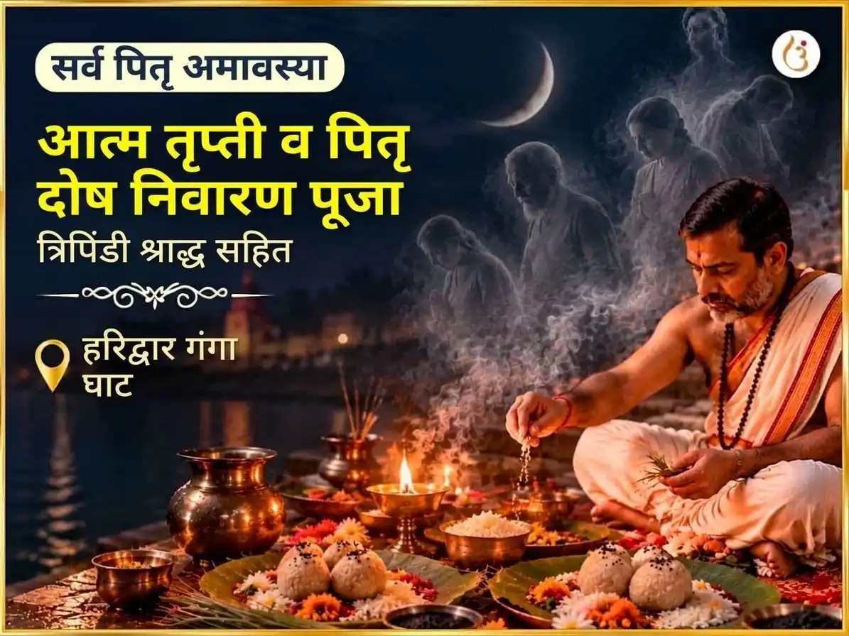 सर्व पितृ अमावस्या विशेष आत्म तृप्ती आणि पितृ दोष निवारण पूजा सहित त्रिपिंडी श्राद्ध puja image 1