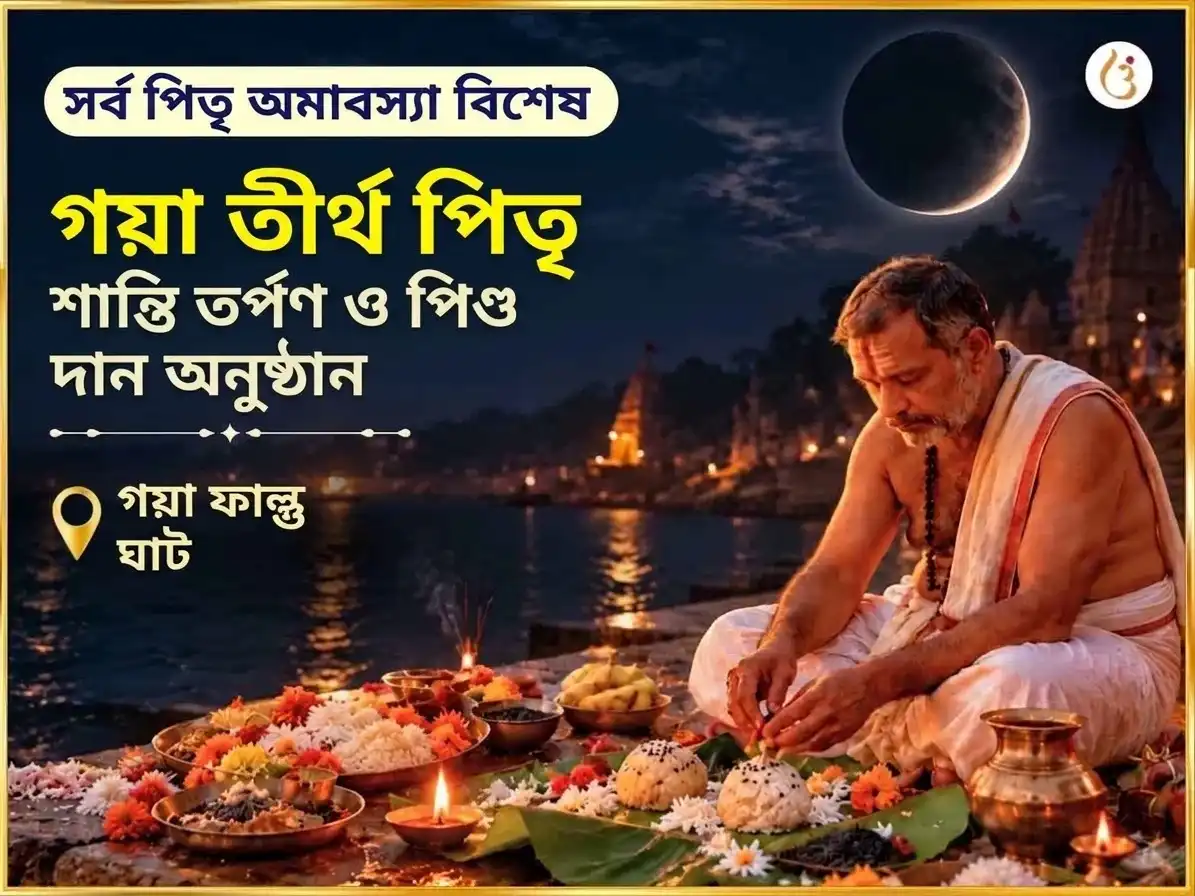 সর্ব পিতৃ অমাবস্যা বিশেষ গয়া তীর্থ পিতৃ শান্তি তর্পণ ও পিণ্ডদান puja image 1