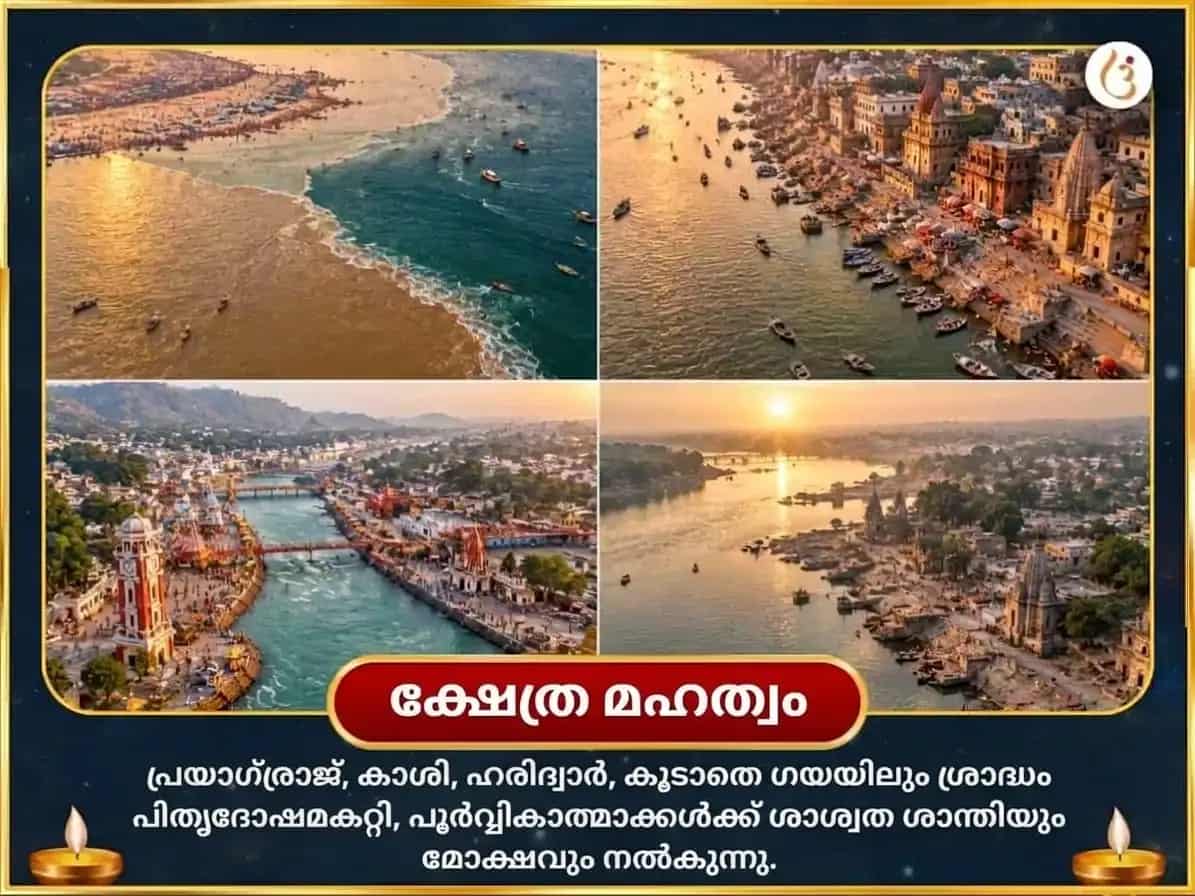 സർവ്വ പിതൃ അമാവാസി വിശേഷ പിതൃ ശാന്തി മോക്ഷ പ്രാപ്തി ചതുർ തീർത്ഥ നഗരി ശ്രാദ്ധം & പിണ്ഡ ദാനം puja gallery 3