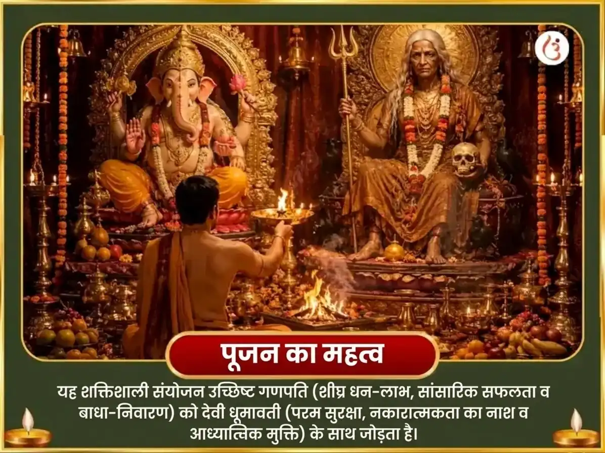 सर्व पितृ अमावस्या विशेष सौभाग्य धूमावती सौभाग्य प्राप्ति कर्म शुद्धि बीज मंत्र जाप और उच्छिष्ट गणपति घृत स्नेहन एवं मधुरस अभिषेक puja gallery 6