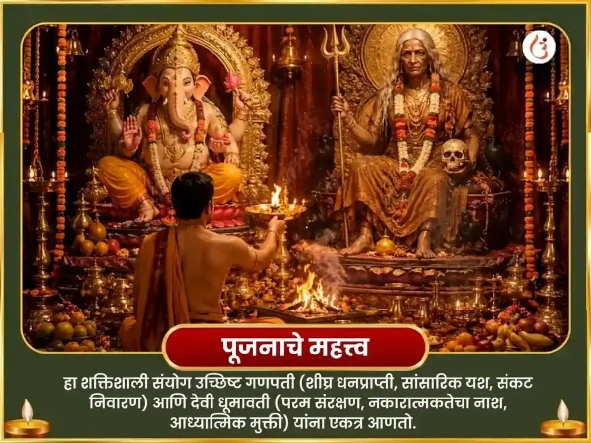 सर्व पितृ अमावस्या विशेष सौभाग्य धूमावती सौभाग्य प्राप्ती कर्म शुद्धी बीज मंत्र जाप आणि उच्छिष्ट गणपती घृत स्नेहन एवं मधुरस अभिषेक puja gallery 6