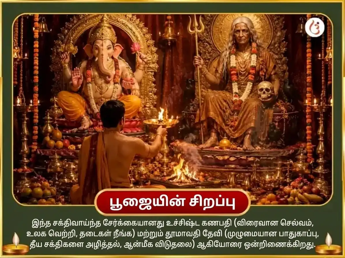 சர்வ பித்ரு அமாவாசை விசேஷ சௌபாக்ய தூமாவதி சௌபாக்ய ப்ராப்தி கர்ம சுத்தி பீஜ மந்திர ஜபம் மற்றும் உச்சிஷ்ட கணபதி கிருத ஸ்நேஹனம் மற்றும் மதுரஸ் அபிஷேகம் puja gallery 6