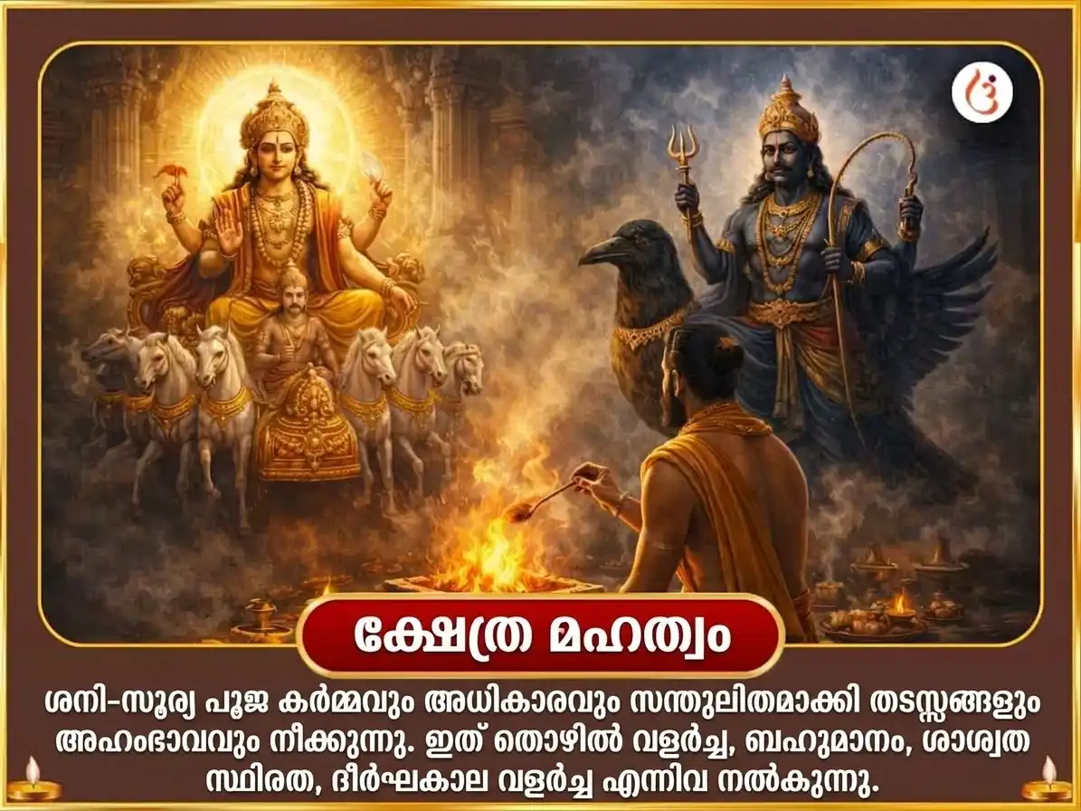 അപൂർവമായ 1:1 പോർട്ടൽ വിശേഷ 10000 സൂര്യ മൂലമന്ത്ര സഹിതം 100 ലോട്ട ജല അർഘ്യ അർപ്പണവും 23000 ശനി മൂലമന്ത്ര ജപവും puja gallery 5