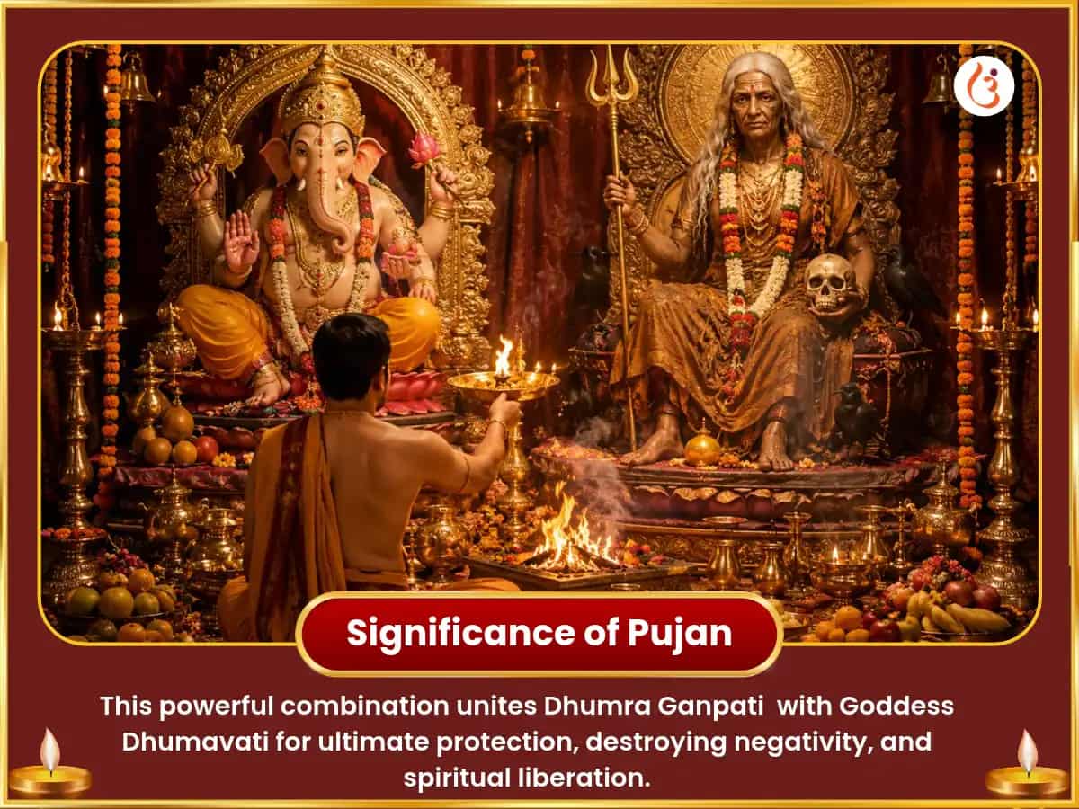 Navratri Saptami Special Ketu Activation Dhumavati Ashwagandha Havan & Dhumra Ganapati Asit Jambu Phalam (Kala Jamun) Arpan  puja gallery 5