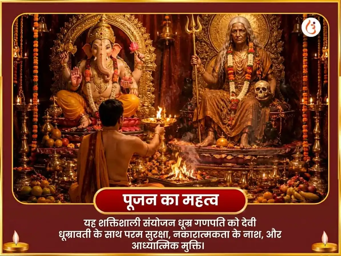 नवरात्रि सप्तमी विशेष केतु सक्रियण धूमावती अश्वगंधा हवन एवं धूम्र गणपति असित जम्बु फलम् (काला जामुन) अर्पण puja gallery 5
