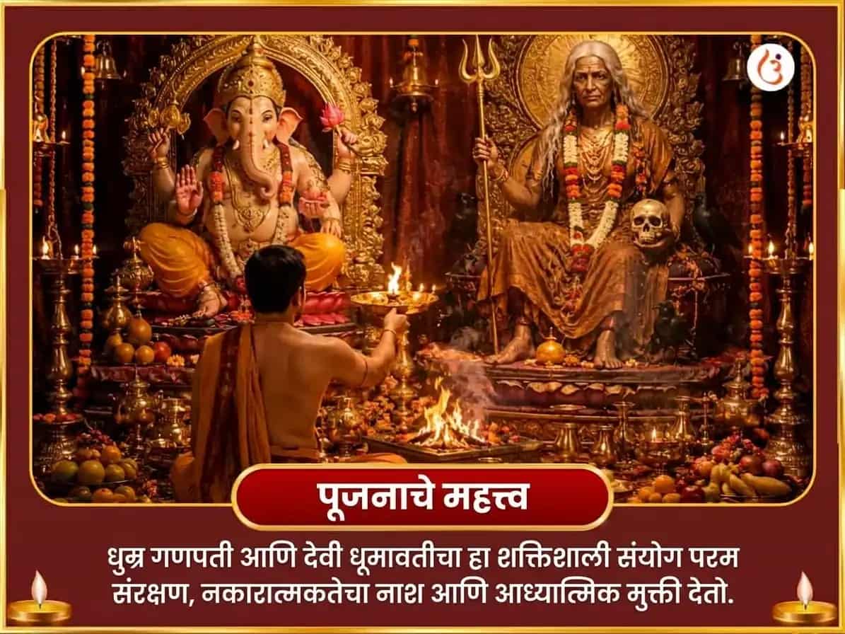 नवरात्री सप्तमी विशेष केतू सक्रियकरण धूमावती अश्वगंधा हवन आणि धूम्र गणपती असित जंबू फलम् (काळा जांभूळ) अर्पण puja gallery 5