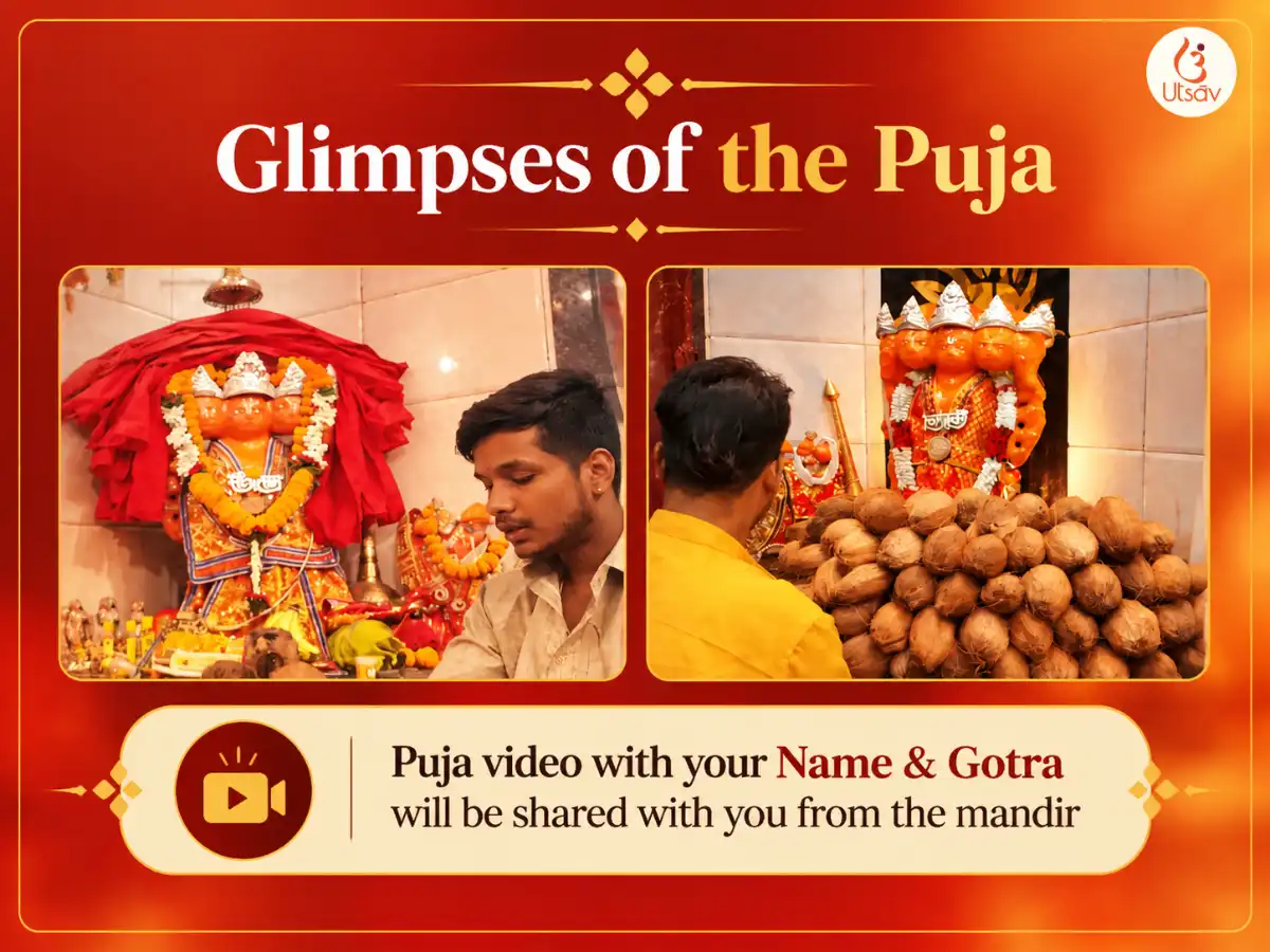 Mangalvar Vishesh Panchmukhi Hanuman Weekly Seva Anusthan (Sindur + Coconut Daan)  puja gallery 5