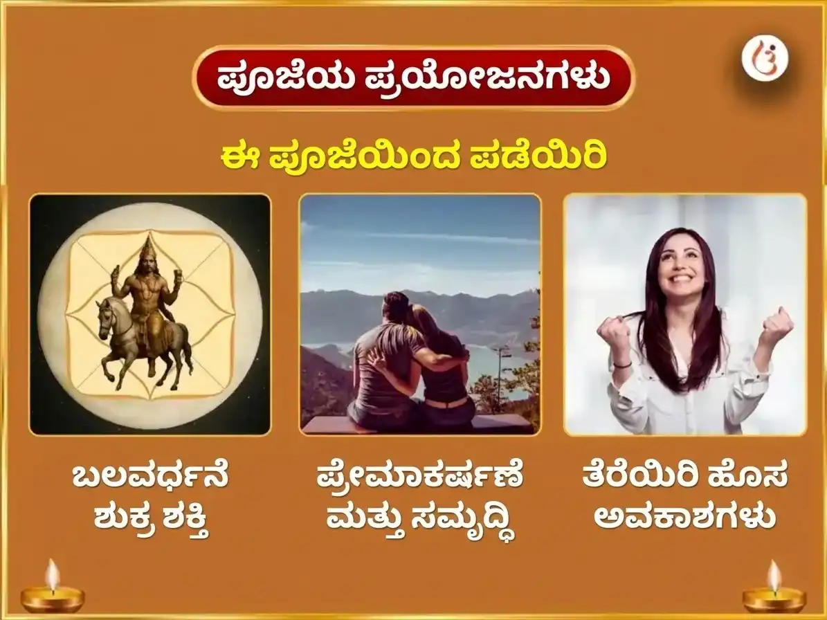 ಶುಕ್ರಾದಿತ್ಯ ರಾಜಯೋಗ ವಿಶೇಷ 6000 ಶುಕ್ರ ಮೂಲ ಮಂತ್ರ ಜಾಪ ಮಹಾ ಅನುಷ್ಠಾನ puja gallery 1