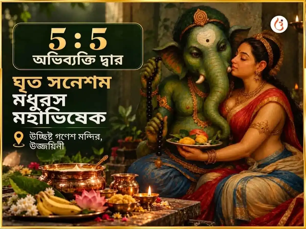 55 মেনিফেস্টেশন পোর্টাল বিশেষ ঘৃত স্নেহম মধুরস মহাভিষেক puja image 1
