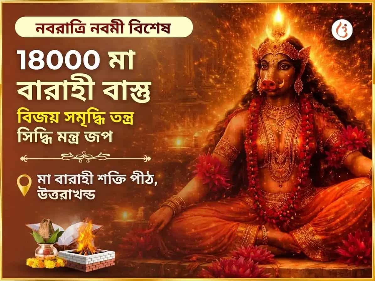 নবরাত্রি নবমী বিশেষ 18000 মা বারাহী বাস্তু বিজয় সমৃদ্ধি তন্ত্র সিদ্ধি মন্ত্র জপ puja image 1