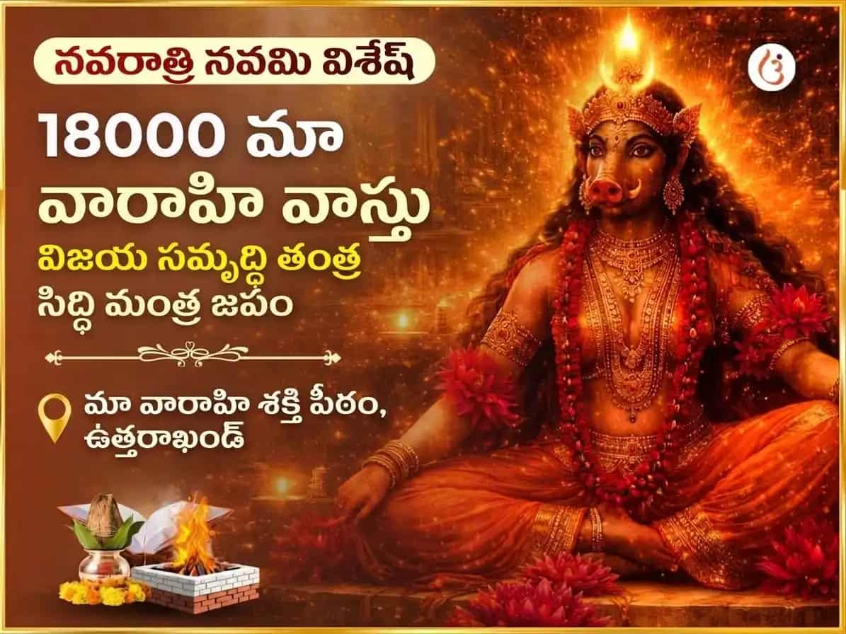 నవరాత్రి నవమి విశేష్ 18000 మా వారాహి వాస్తు విజయ సమృద్ధి తంత్ర సిద్ధి మంత్ర జాప్ puja image 1