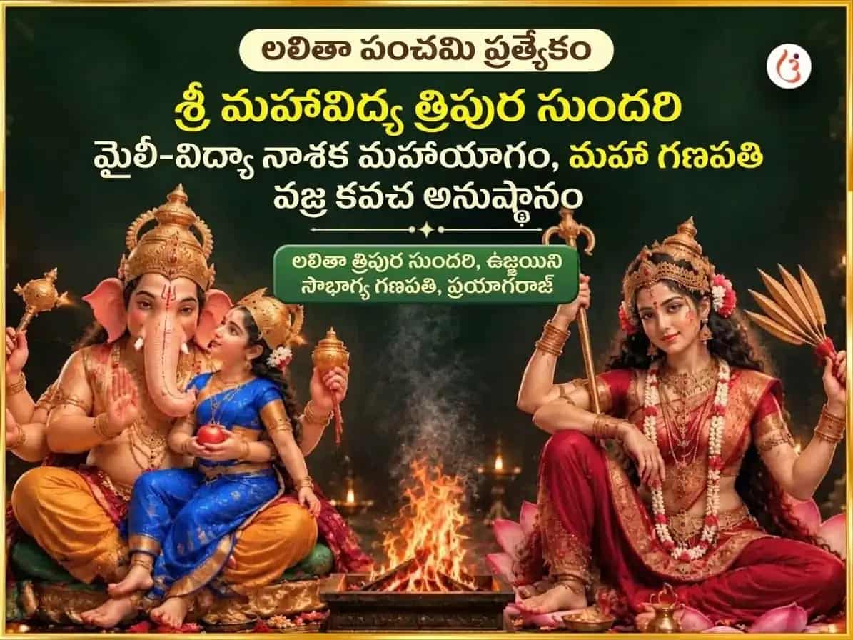 లలితా పంచమి స్పెషల్ శ్రీ మహావిద్యా త్రిపుర సుందరి మైలీ-విద్యా నాశక్ మహాయజ్ఞం ఏవం మహా గణపతి మహా వజ్ర కవచ అనుష్ఠానం puja gallery 7