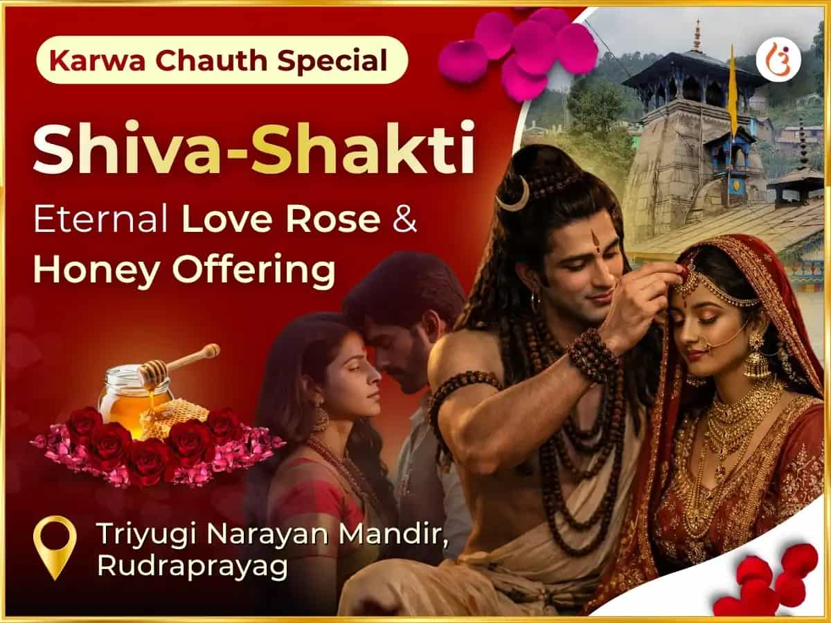 Karwa Chauth Special  Shiva-Shakti Eternal Love Rose & Honey Offering puja image 1