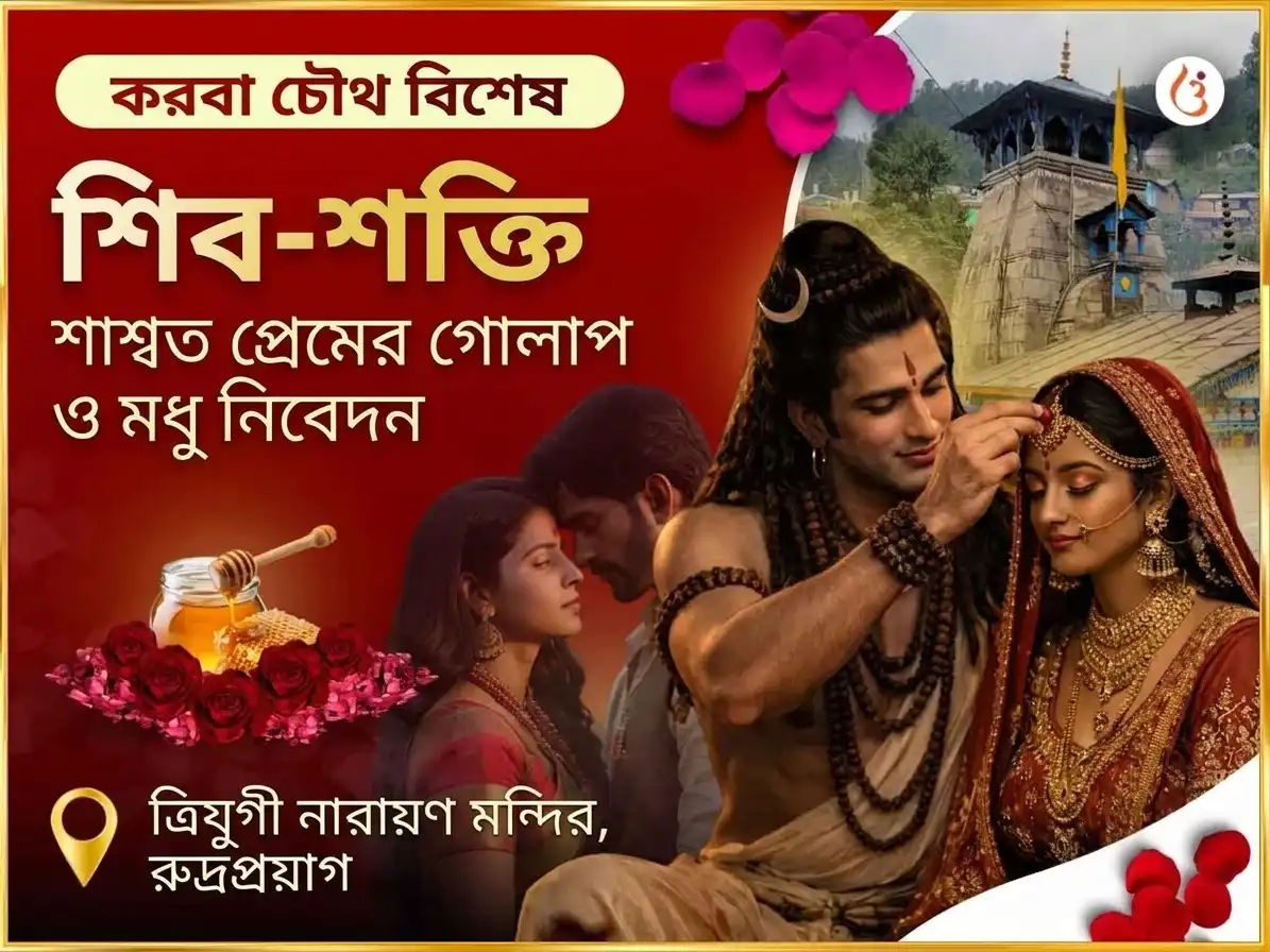 করবা চৌথ বিশেষ শিব-শক্তি শাশ্বত প্রেম গোলাপ ও মধু অর্পণ puja image 1