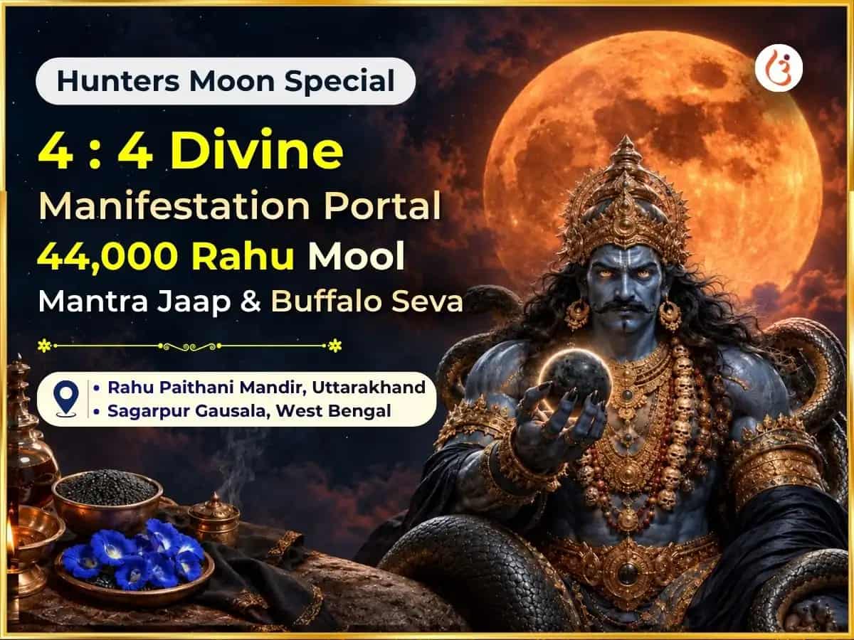Hunter Moon Special Wealth Expansion 44,000 Rahu Mool Mantra Jaap & Buffalo Seva puja image 1