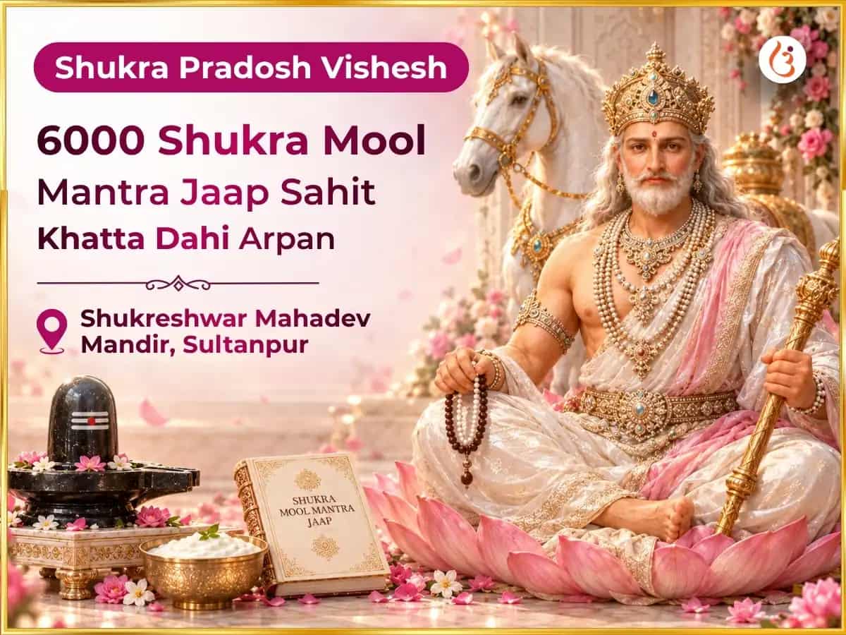 Shukra Pradosh Vishesh 6000 Shukra Mool Mantra Jaap & Khatte Dahi Abhsihek puja image 1