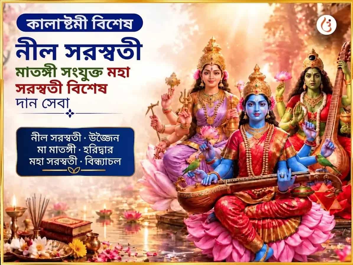 কালাষ্টমী বিশেষ নীল সরস্বতী মাতঙ্গী সংযুক্ত মহা সরস্বতী বিশেষ দান সেবা puja image 1