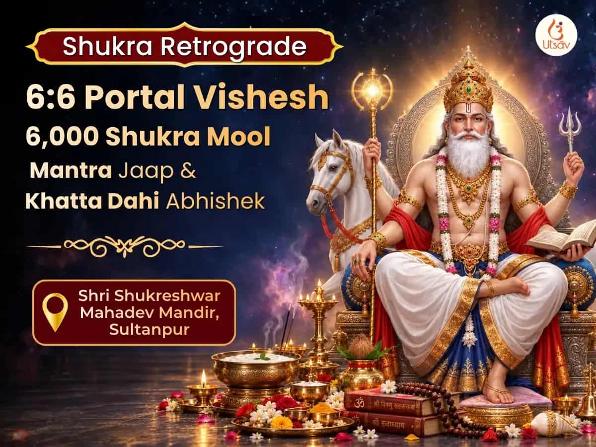 Shukra Retrograde 6:6 Portal Vishesh 6,000 Shukra Mool Mantra Jaap & Khatta Dahi Abhishek puja image 1