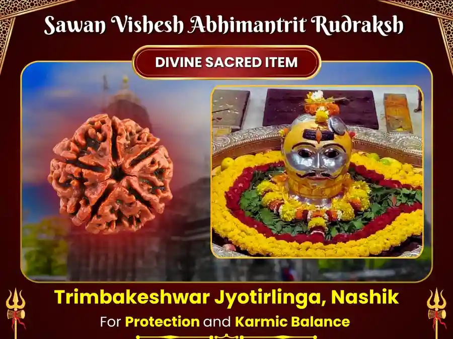 Trimbakeshwar Mahadev Special Energized Panchmukhi Rudraksh image