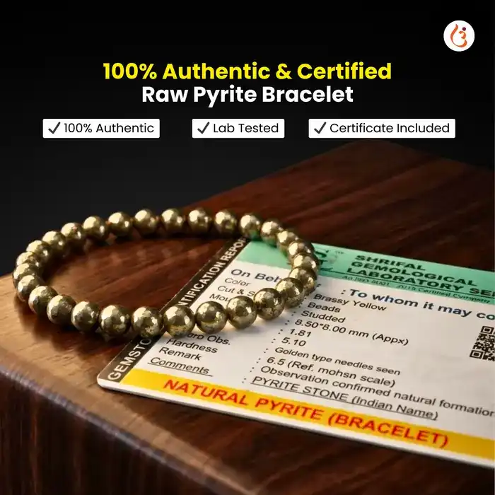 Energized Raw Pyrite Bracelet for Prosperity & Protection  - image 4
