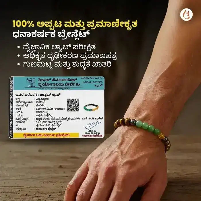 ಶಕ್ತಿಯುತಗೊಳಿಸಿದ ಮನಿ ಮ್ಯಾಗ್ನೆಟ್ ಬ್ರೇಸ್ಲೆಟ್ (ಟೈಗರ್ ಐ + ಪೈರೈಟ್ + ಗ್ರೀನ್ ಅವೆಂಚುರಿನ್ + ಸಿಟ್ರಿನ್ ಮಣಿಗಳು) - image 12