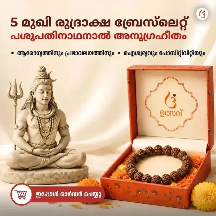 ഊർജ്ജസ്വലമാക്കിയ 5 മുഖി രുദ്രാക്ഷ ബ്രേസ്ലെറ്റ് (യഥാർത്ഥ നേപ്പാളി രുദ്രാക്ഷ മുത്തുകൾ) - image 1